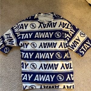 Adika Oversized Tee - Purple and White